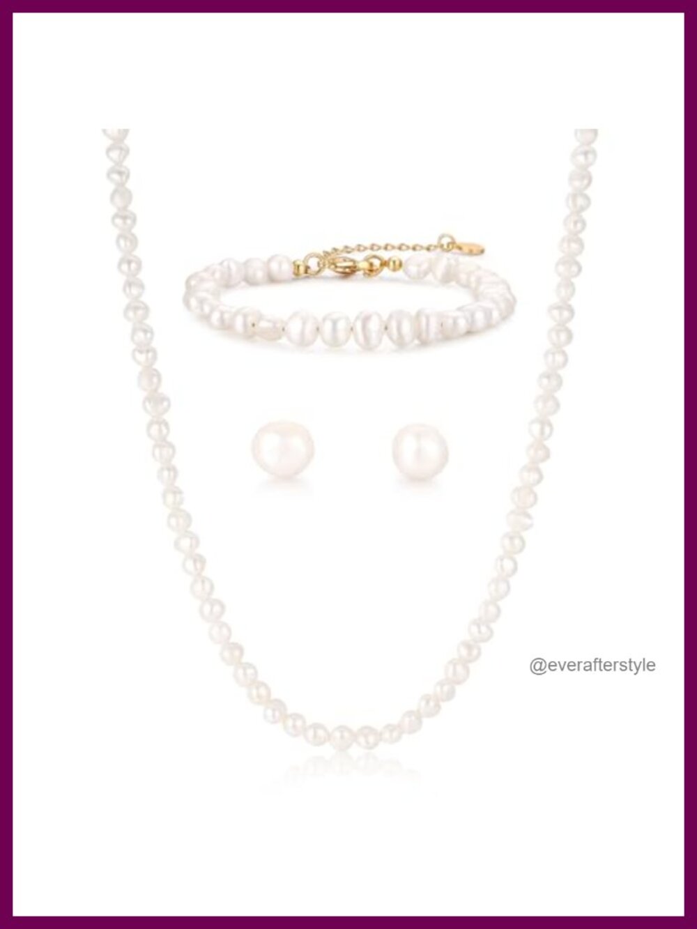 Baroque Freshwater Pearl Choker Necklace 16in Gold Plated Adjustable